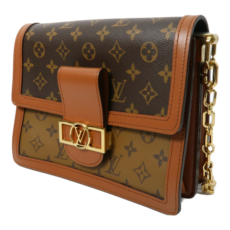 LOUIS VUITTON Monogram Reverse Dauphine MM鏈帶手挽肩背兩用袋-2