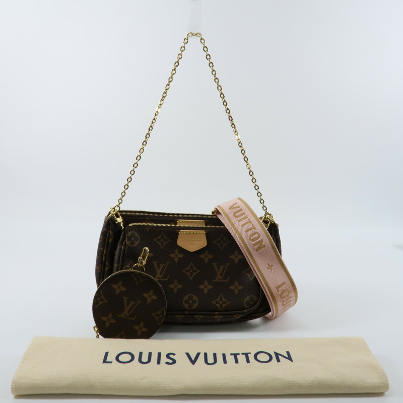 LOUIS VUITTON Monogram Multi Pochette Accessoires鏈帶手挽肩背兩用袋-12