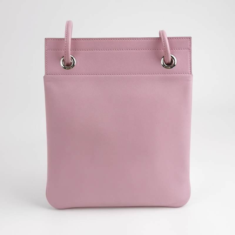 Hermes Aline迷你結飾馬夫包斜背包Milo羊皮銀扣X9錦葵紫Z刻-4