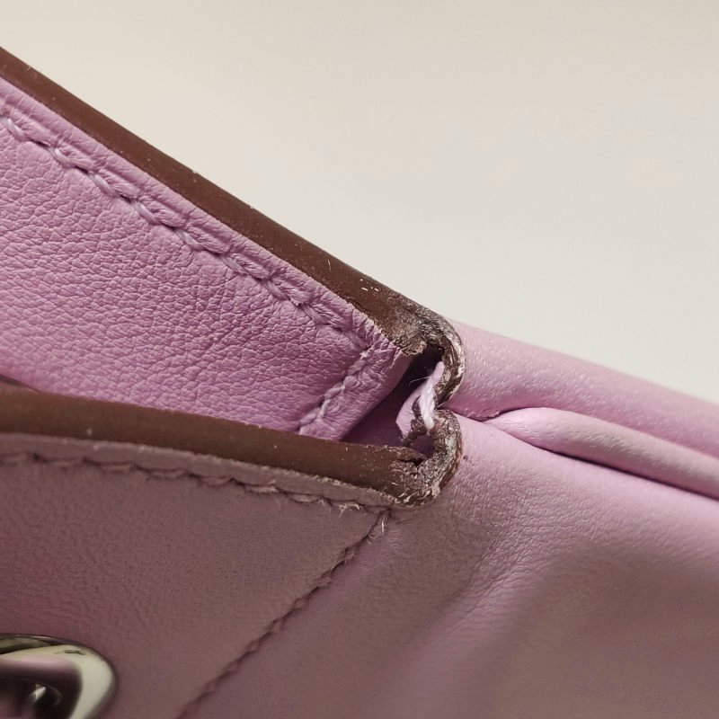 Hermes Aline迷你結飾馬夫包斜背包Milo羊皮銀扣X9錦葵紫Z刻-18