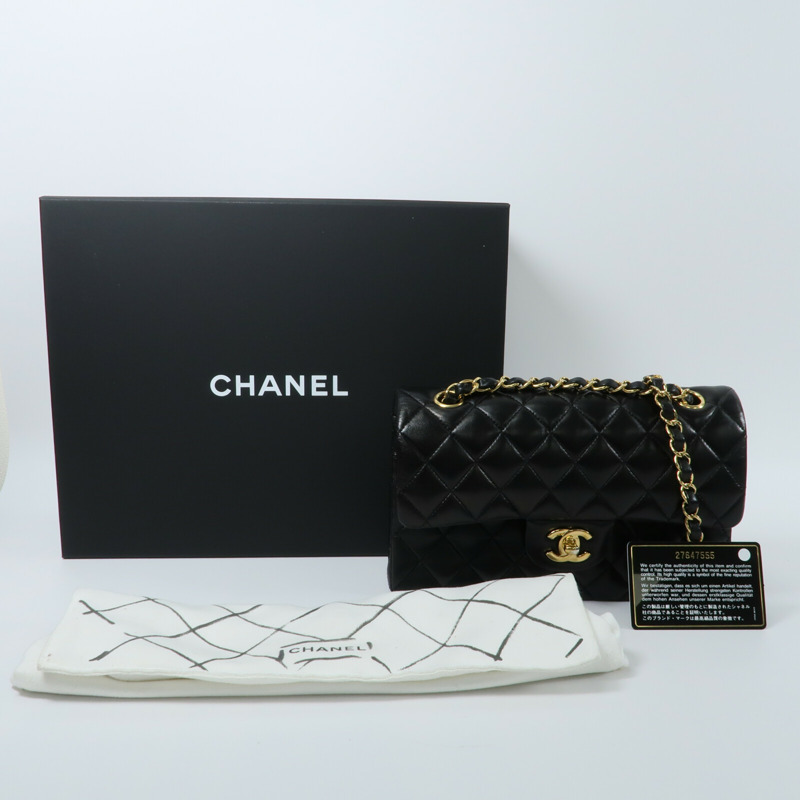 CHANEL 羊皮皮革Classic 23鏈帶肩背袋-12