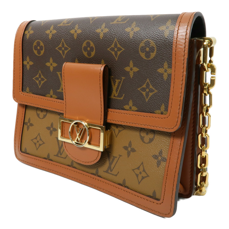 LOUIS VUITTON Monogram Reverse Dauphine MM鏈帶手挽肩背兩用袋-2