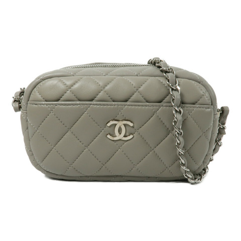 CHANEL 羊皮皮革Camera Bag鏈帶肩背袋