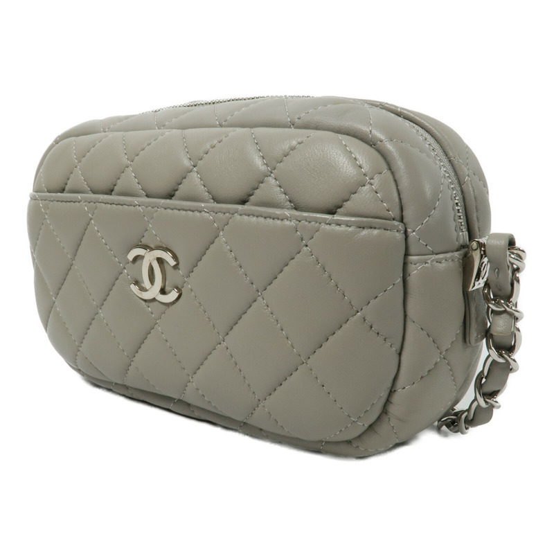 CHANEL 羊皮皮革Camera Bag鏈帶肩背袋-2