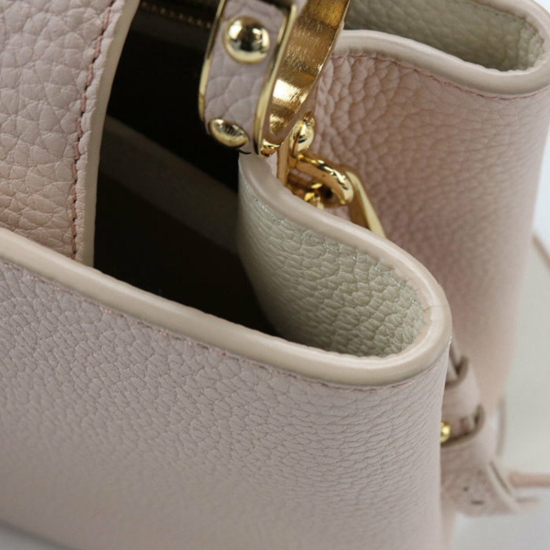 路易威登 (LOUIS VUITTON) 女士手提包 M59597 Capucines PM Taurillon 皮革，粉紅色-7
