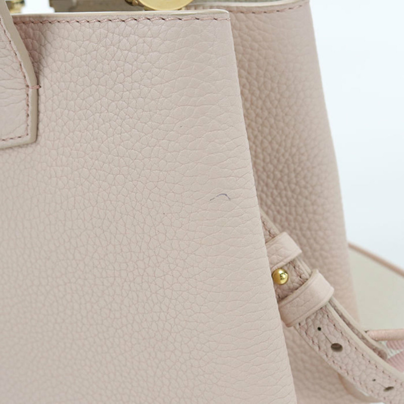 路易威登 (LOUIS VUITTON) 女士手提包 M59597 Capucines PM Taurillon 皮革，粉紅色-8