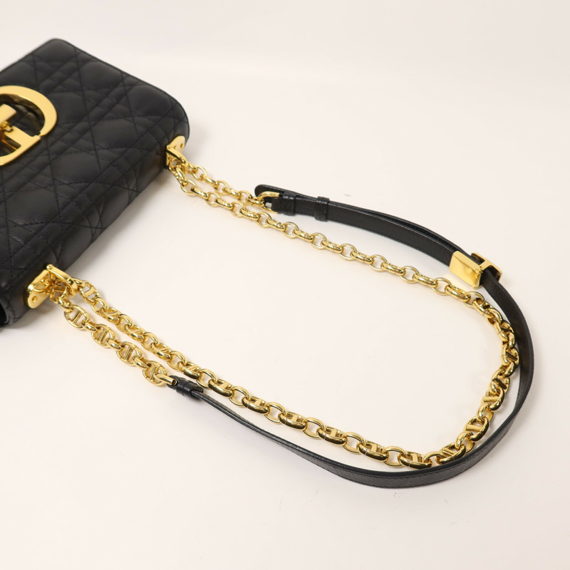 Dior 牛皮皮革Caro Bag Medium鏈帶肩背袋-7