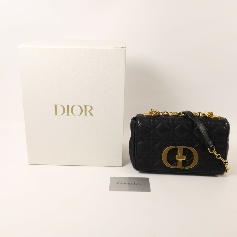 Dior 牛皮皮革Caro Bag Medium鏈帶肩背袋-9