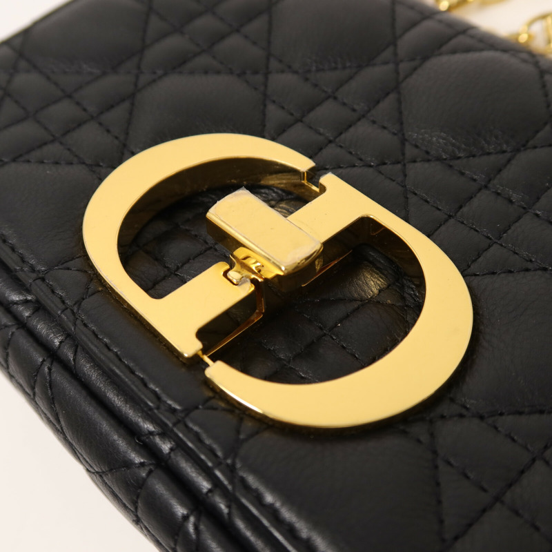 Dior 牛皮皮革Caro Bag Medium鏈帶肩背袋-10