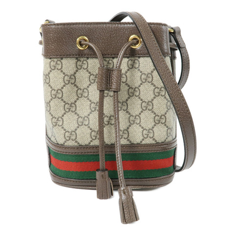 GUCCI 塗層帆布Ophidia Mini Bucket肩背袋
