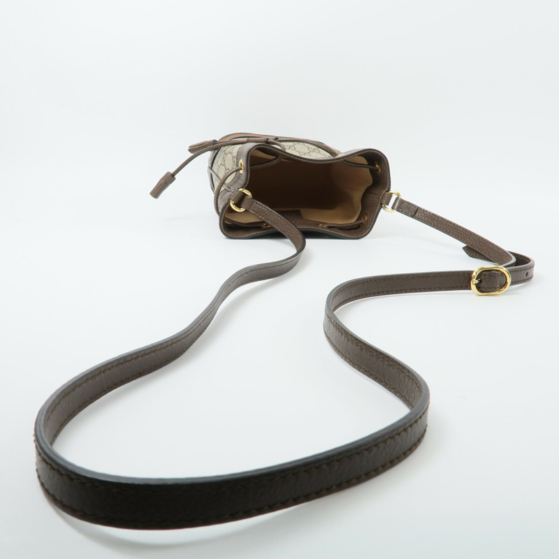 GUCCI 塗層帆布Ophidia Mini Bucket肩背袋-7