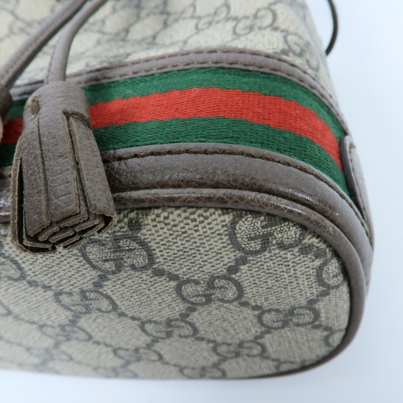 GUCCI 塗層帆布Ophidia Mini Bucket肩背袋-10