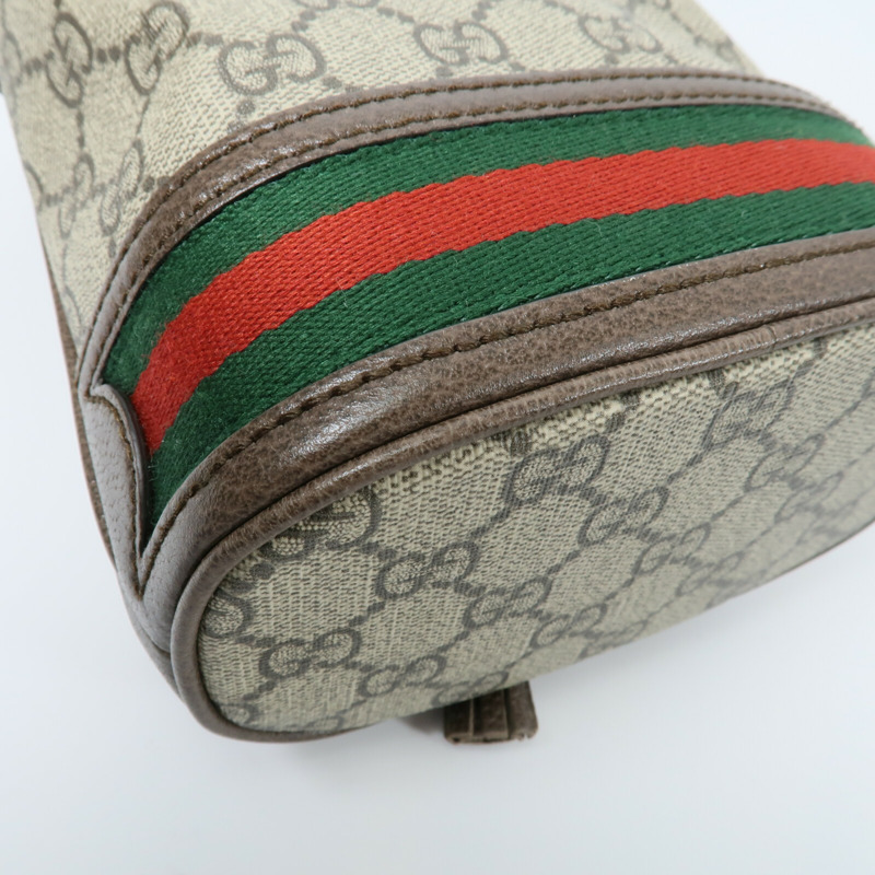 GUCCI 塗層帆布Ophidia Mini Bucket肩背袋-11