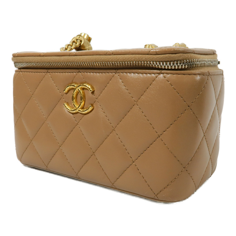 CHANEL 羊皮皮革Vanity Case鏈帶肩背袋-2