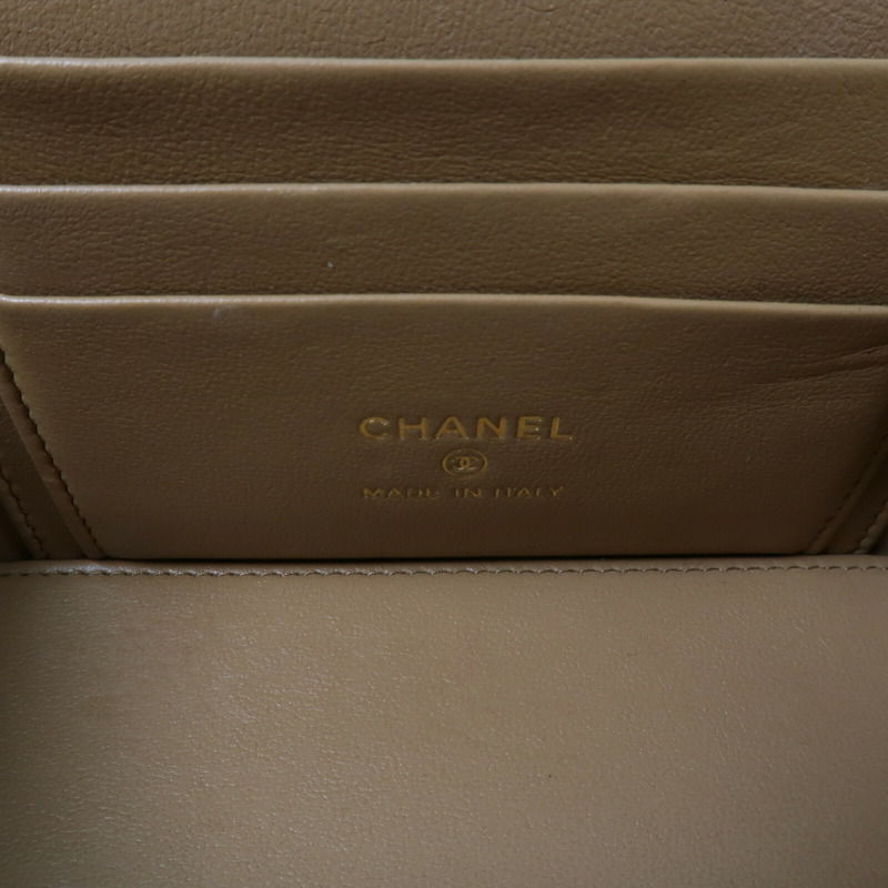 CHANEL 羊皮皮革Vanity Case鏈帶肩背袋-5