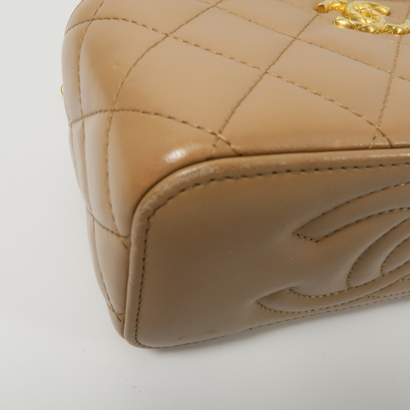 CHANEL 羊皮皮革Vanity Case鏈帶肩背袋-12