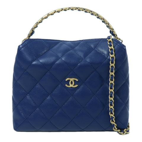 CHANEL 牛皮皮革2 Way Shoulder鏈帶手挽肩背兩用袋