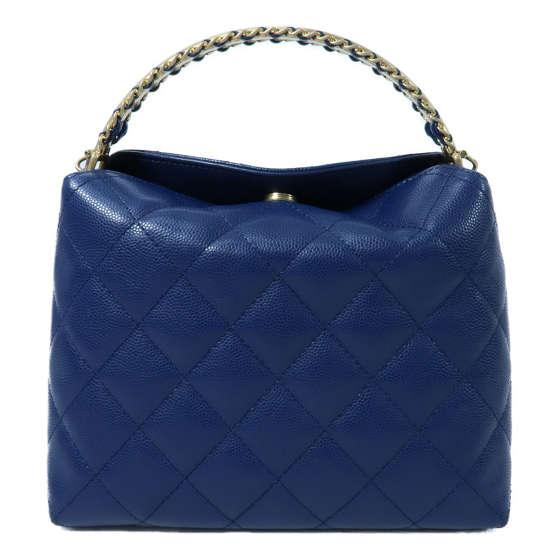 CHANEL 牛皮皮革2 Way Shoulder鏈帶手挽肩背兩用袋-1