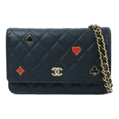 CHANEL 牛皮皮革WOC Wallet On Chain鏈帶肩背袋