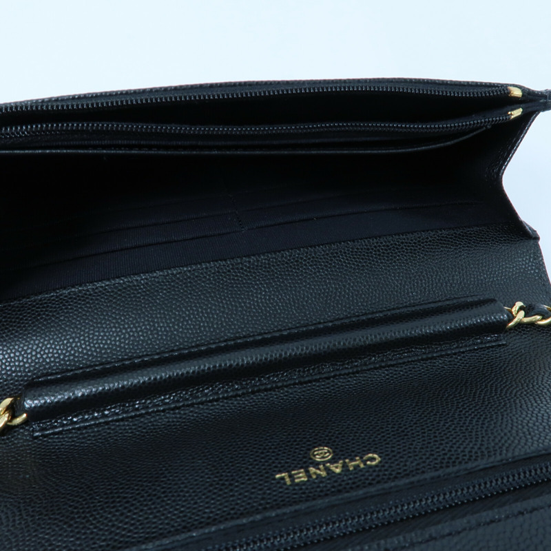 CHANEL 牛皮皮革WOC Wallet On Chain鏈帶肩背袋-4