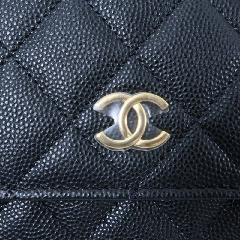 CHANEL 牛皮皮革WOC Wallet On Chain鏈帶肩背袋-5