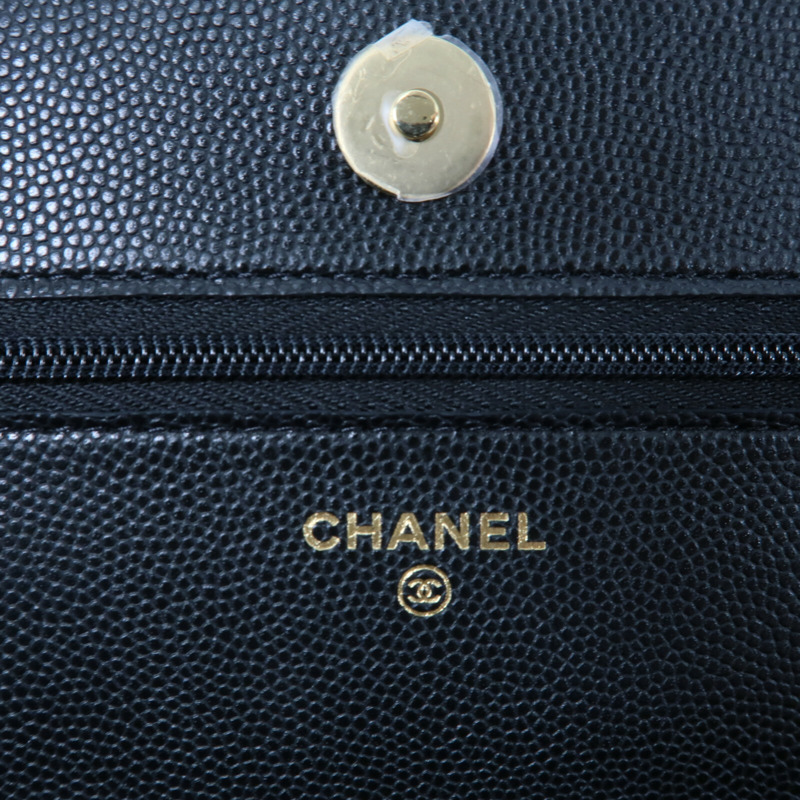 CHANEL 牛皮皮革WOC Wallet On Chain鏈帶肩背袋-6