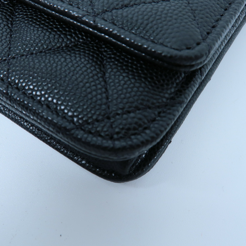 CHANEL 牛皮皮革WOC Wallet On Chain鏈帶肩背袋-11