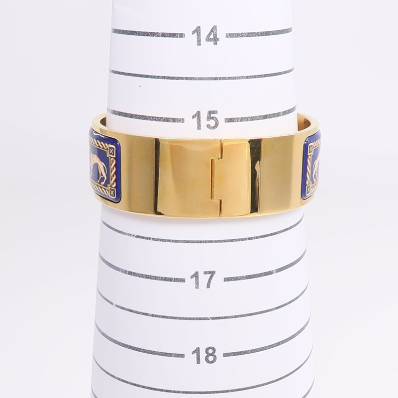 HERMES 金屬/琺瑯Email Bracelet手鐲-9