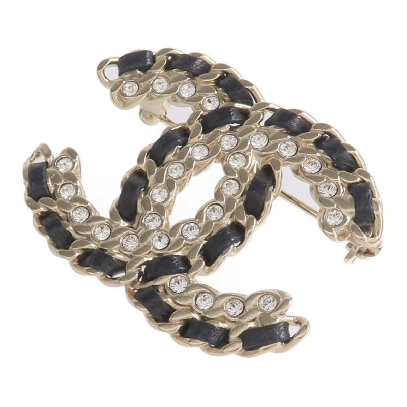 CHANEL 金屬/羊皮皮革Alure CC Chain Brooch胸針-2