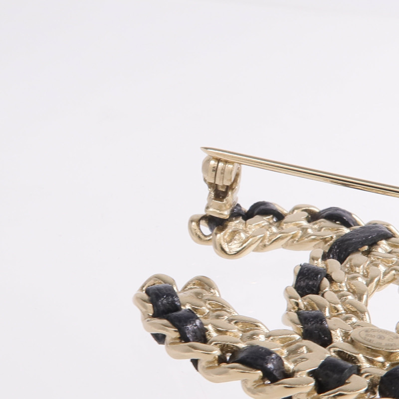 CHANEL 金屬/羊皮皮革Alure CC Chain Brooch胸針-5