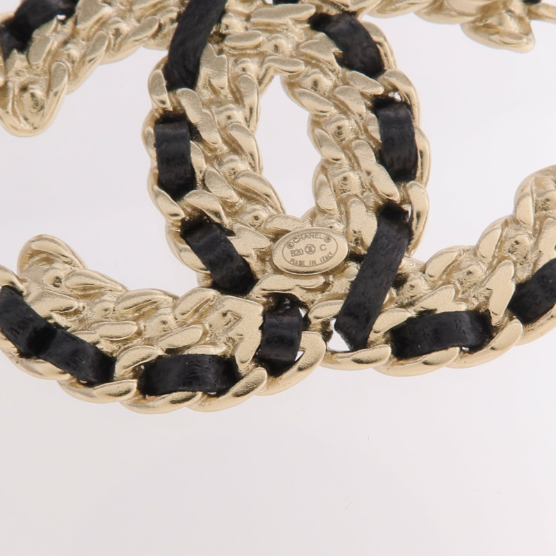 CHANEL 金屬/羊皮皮革Alure CC Chain Brooch胸針-6