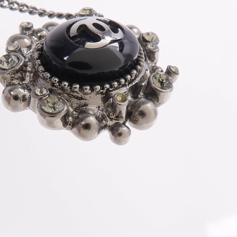 CHANEL 金屬Black Stone Necklace項鍊-7
