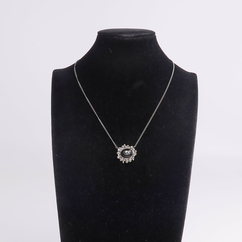 CHANEL 金屬Black Stone Necklace項鍊-8
