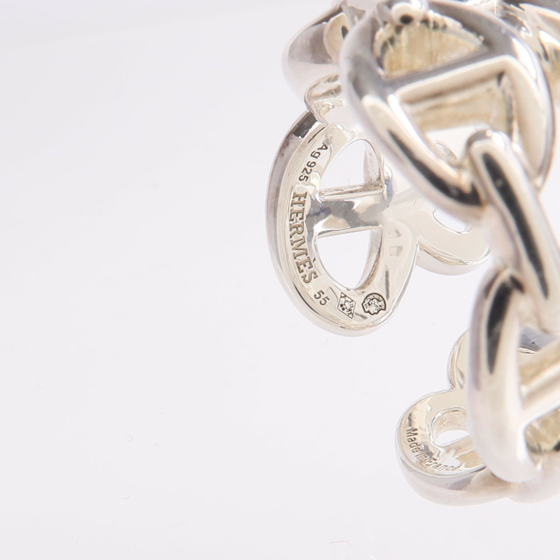 HERMES 925純銀Chaine d'ancre Enchainee Ring戒指-4