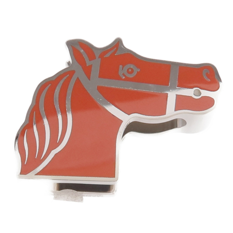 HERMES 金屬/琺瑯Quadrige Twilly Ring絲巾扣-1