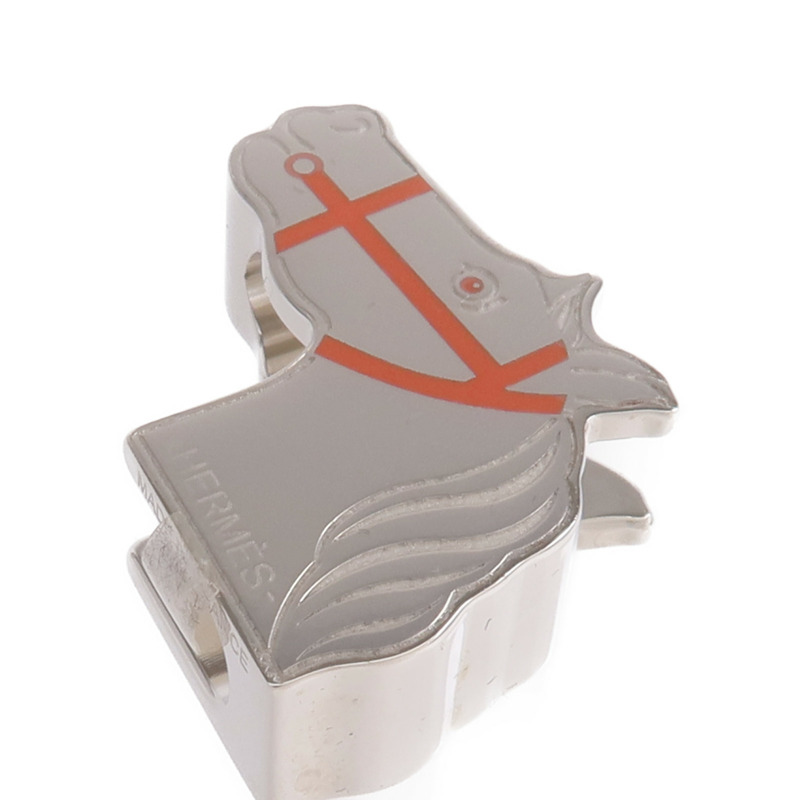 HERMES 金屬/琺瑯Quadrige Twilly Ring絲巾扣-2