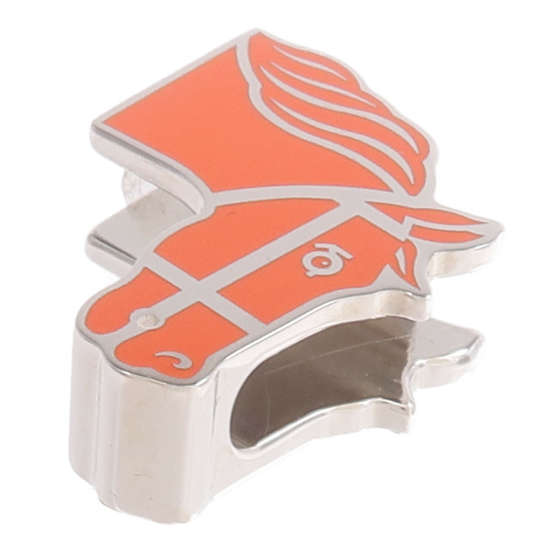 HERMES 金屬/琺瑯Quadrige Twilly Ring絲巾扣-4