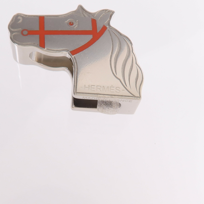 HERMES 金屬/琺瑯Quadrige Twilly Ring絲巾扣-6