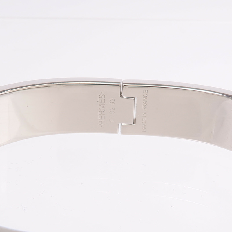 HERMES 金屬/琺瑯Clic H Bracelet手鐲-6