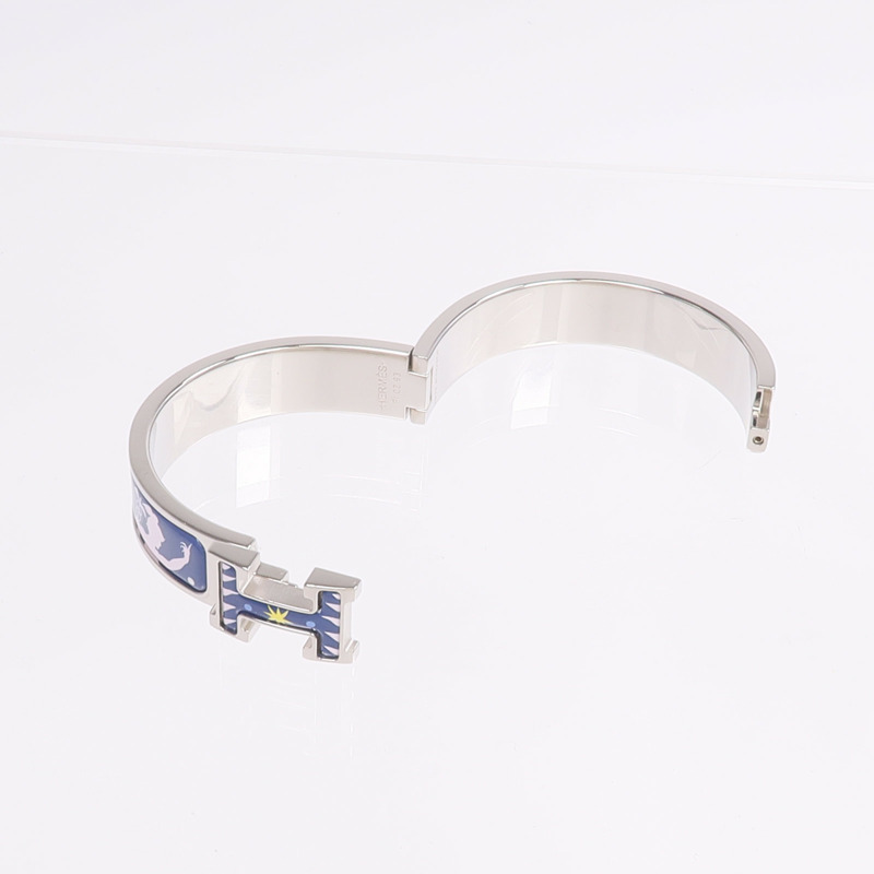 HERMES 金屬/琺瑯Clic H Bracelet手鐲-7