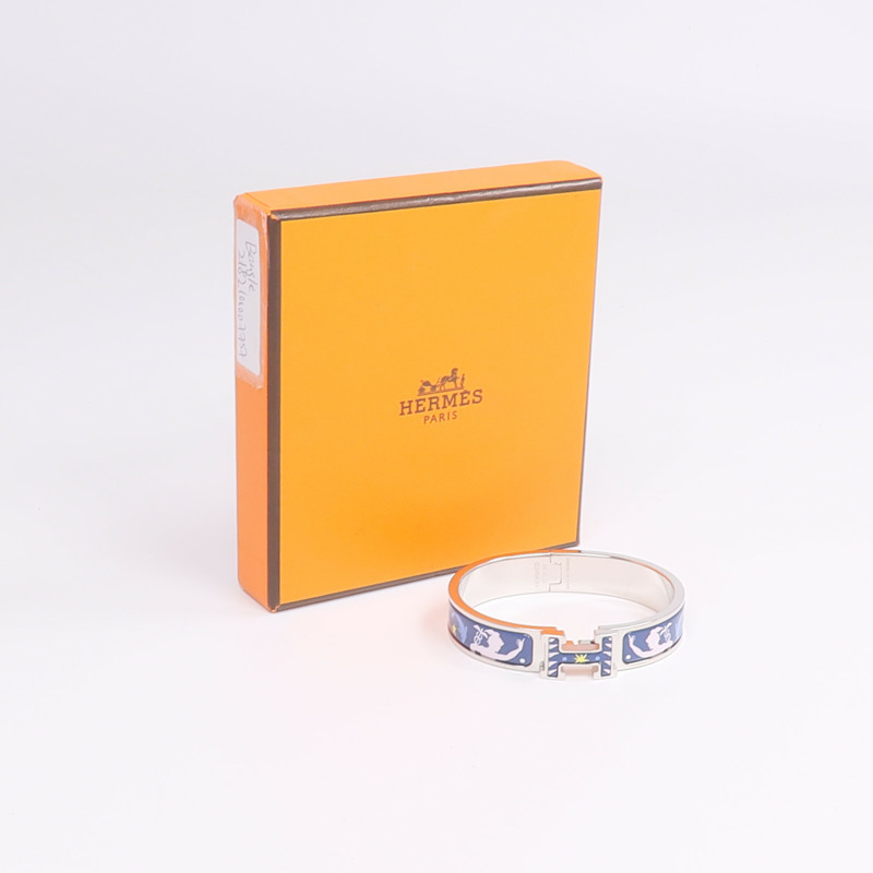 HERMES 金屬/琺瑯Clic H Bracelet手鐲-8