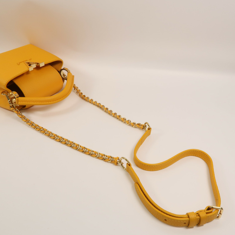 LOUIS VUITTON Taurillon皮革Capucines Mini手挽肩背兩用袋-6