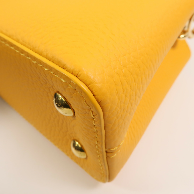 LOUIS VUITTON Taurillon皮革Capucines Mini手挽肩背兩用袋-10