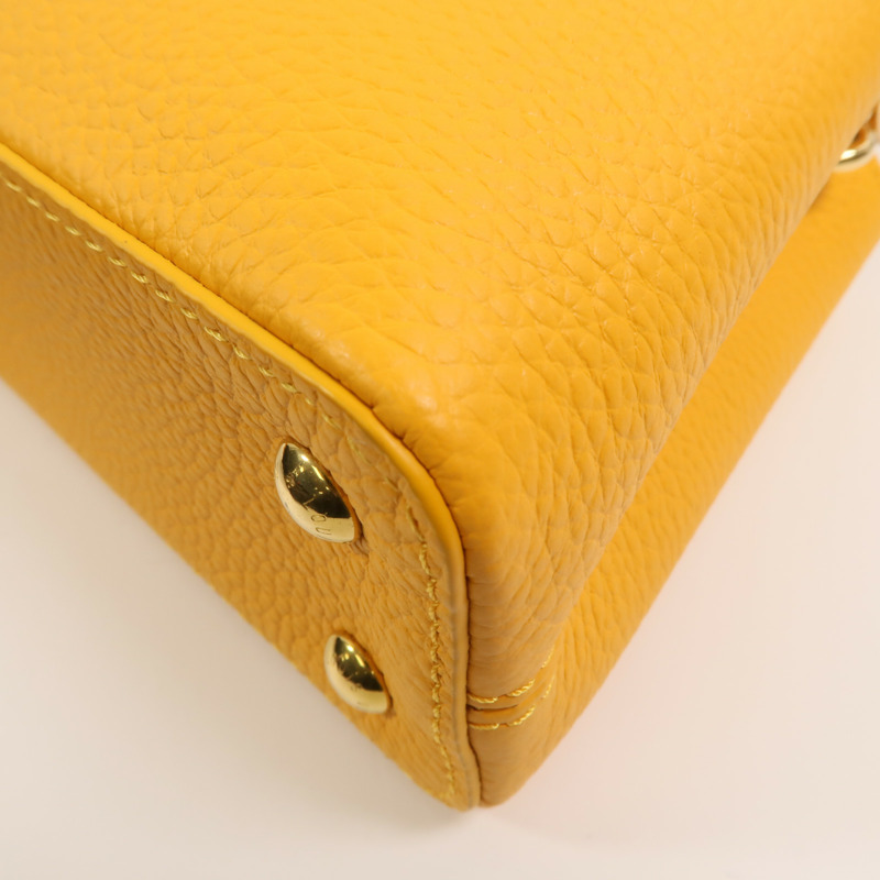 LOUIS VUITTON Taurillon皮革Capucines Mini手挽肩背兩用袋-12