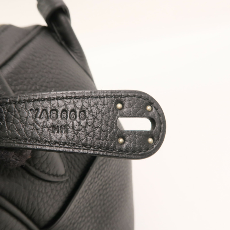 HERMES Clemence皮革Lindy 26手挽肩背兩用袋Noir-6