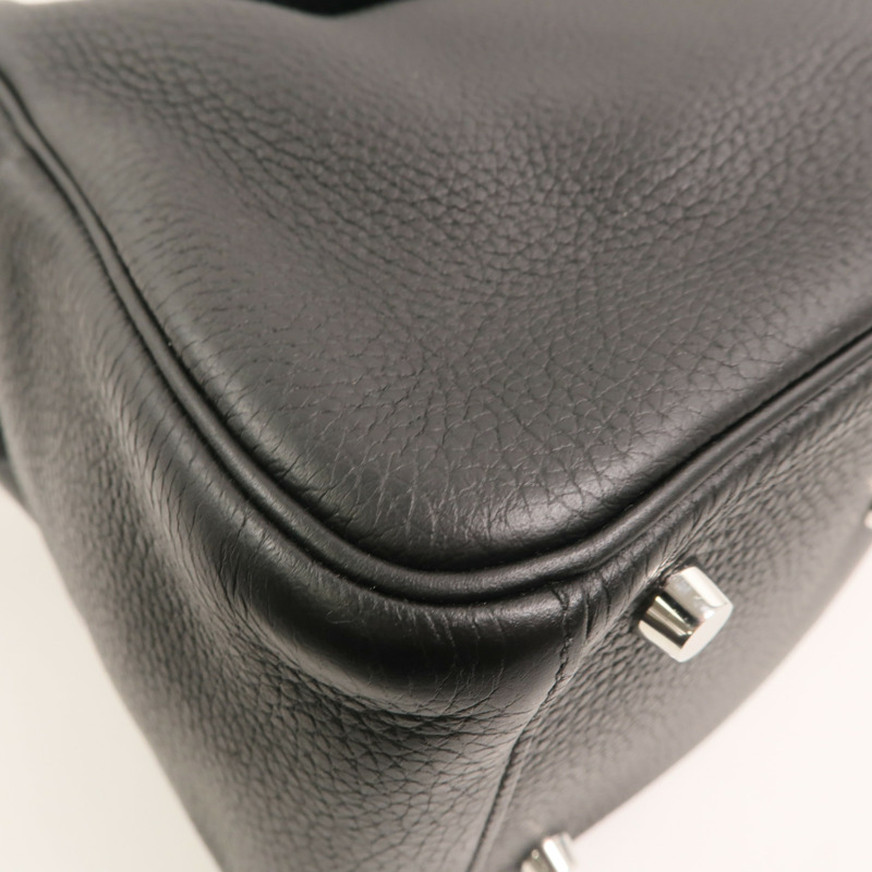 HERMES Clemence皮革Lindy 26手挽肩背兩用袋Noir-11
