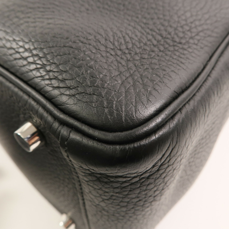 HERMES Clemence皮革Lindy 26手挽肩背兩用袋Noir-12