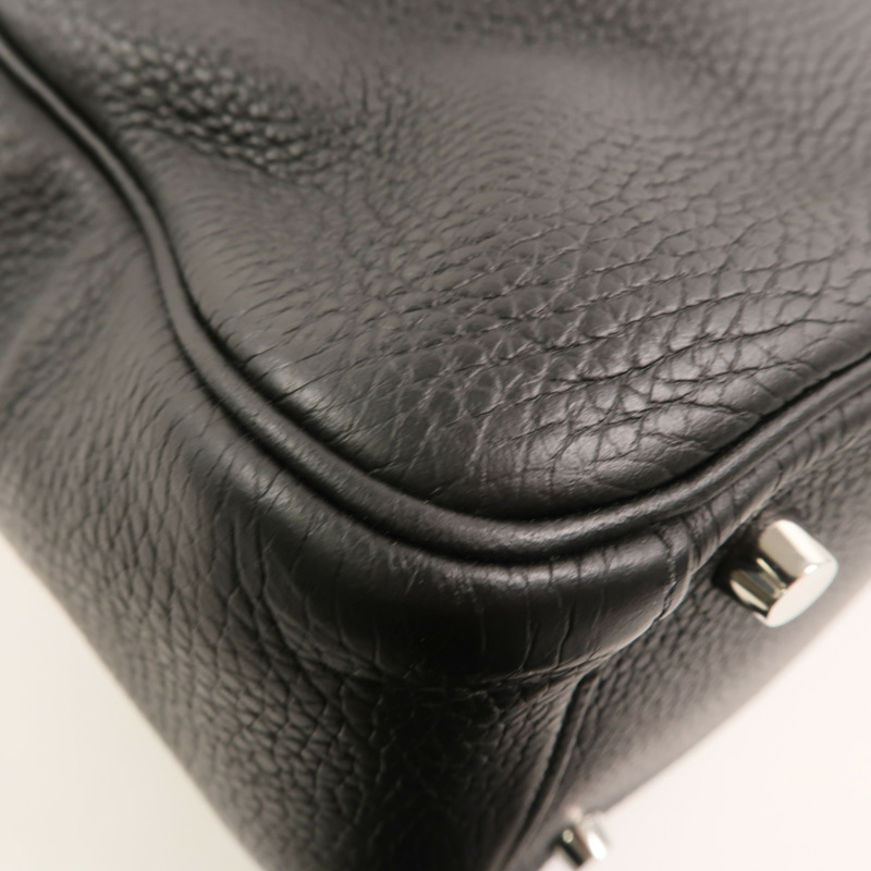 HERMES Clemence皮革Lindy 26手挽肩背兩用袋Noir-13