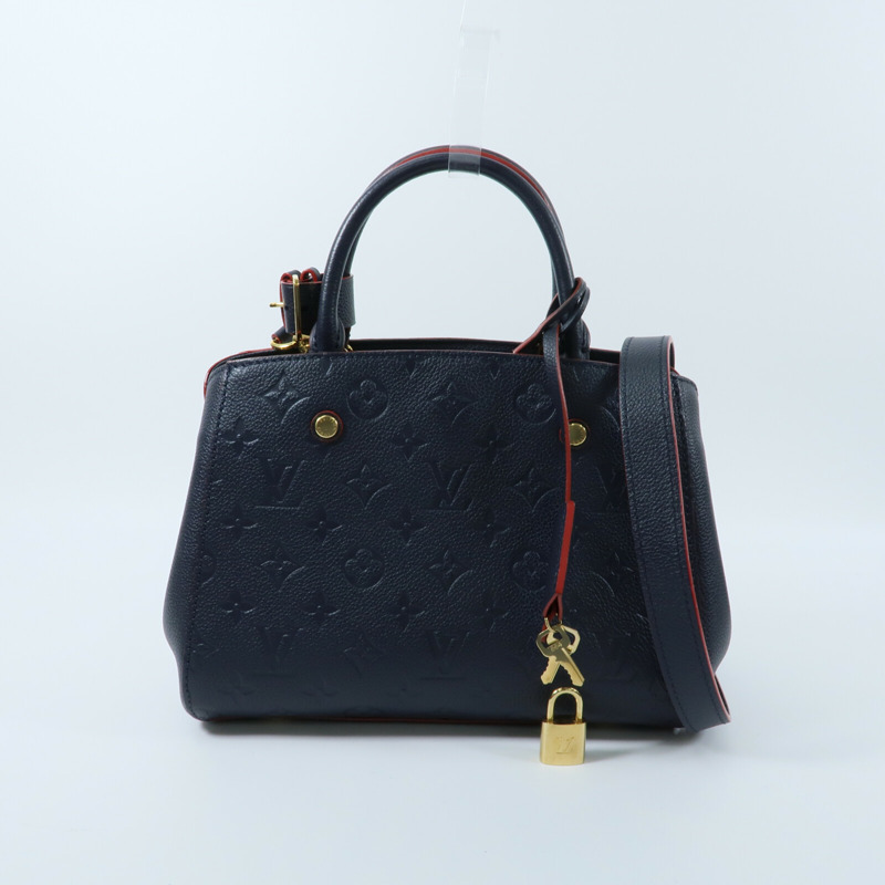 LOUIS VUITTON Monogram Empreinte Montaigne BB手挽肩背兩用袋-11