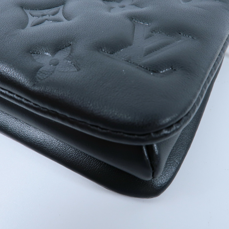LOUIS VUITTON Monogram Embossed Coussin BB鏈帶手挽肩背兩用袋-11